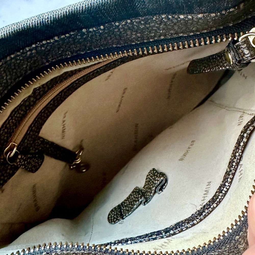 RARE HTF Brahmin Denim Crossbody Bag - Picture 6 of 9